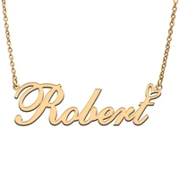 robert name tag necklace personalized pendant jewelry gifts for mom daughter girl friend birthday christmas party present