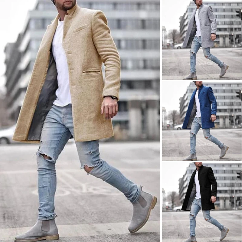 

ZOGAA Coat Men Male Clothing All-match Daily Youth Brand Mens New Casual Winter 4 Colors Formal Trench Jacket Plus Size S-3xl