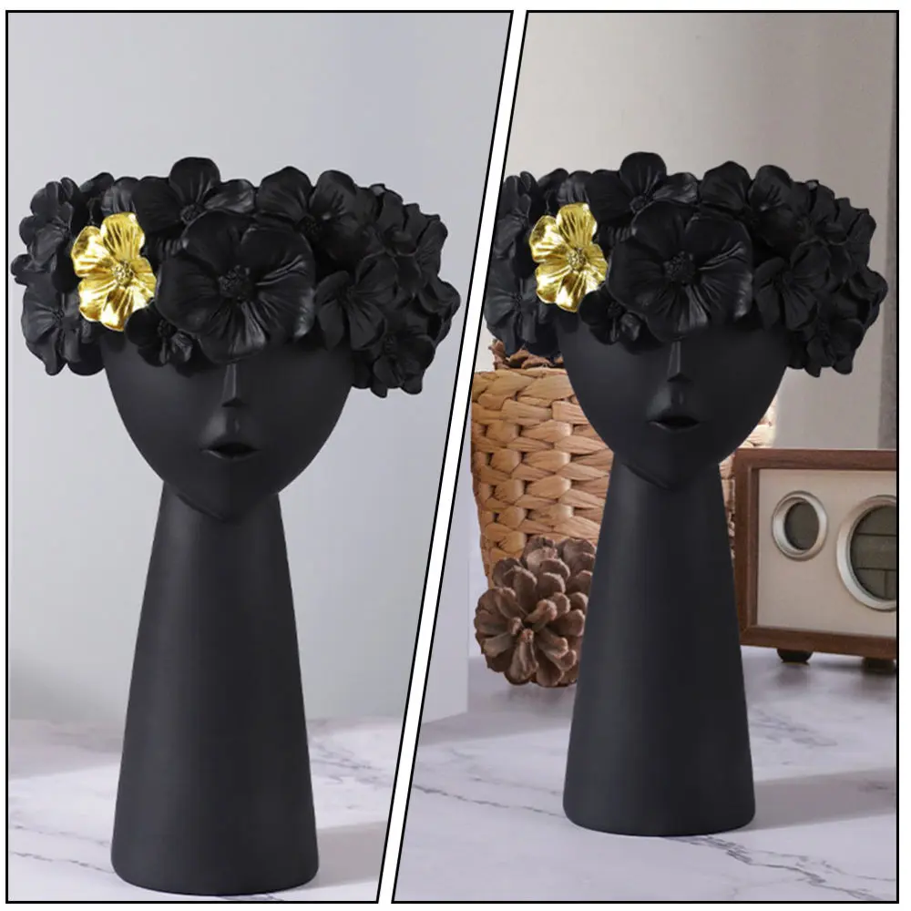 

1Pc Nordic Chic Vase Adornment Decorative Dried Flower Vase Resin Artware Gift