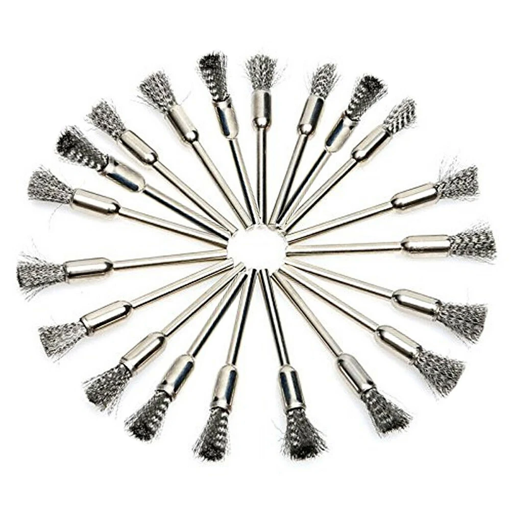 

20pcs/set Stainless Steel Wire Brush Set Rotary Tool Die Grinder Removal Wheel Wire Brushes Accessories