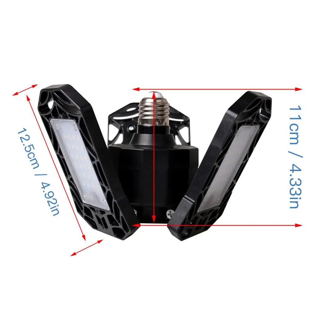

High Power 40W Super Bright Garage Working Light 3 LED Adjustable Lamp Holders Waterproof Folding Lamp 4000 Lumens Outdoor Lamp
