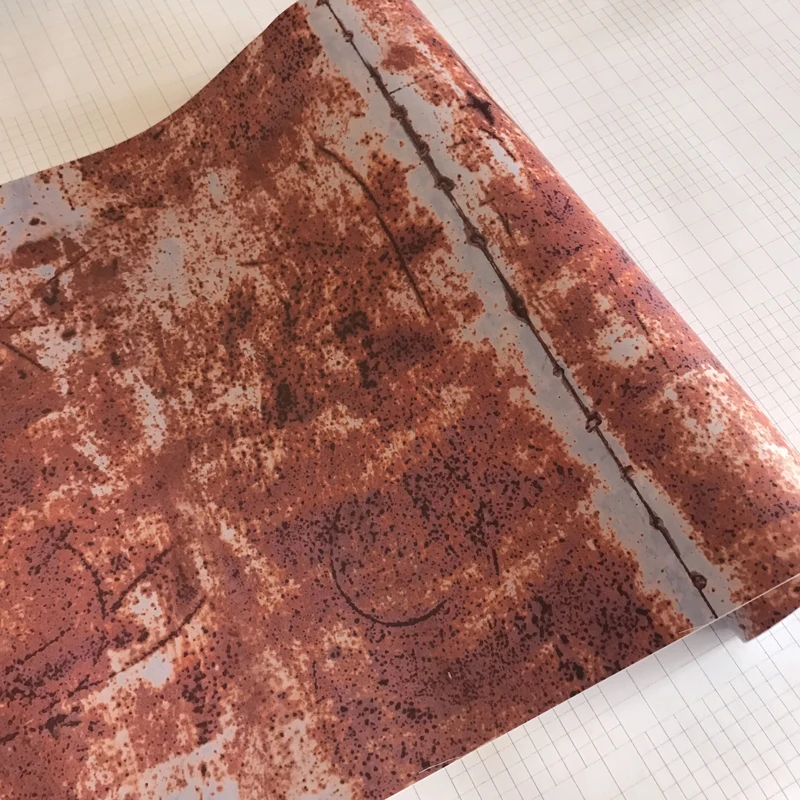 50 см x 500 см ржавая виниловая пленка для автомобиля, наклейка-бомбинка, пленка с выпуском воздуха, обертка для кузова автомобиля, лодки, липкая пленка, наклейка