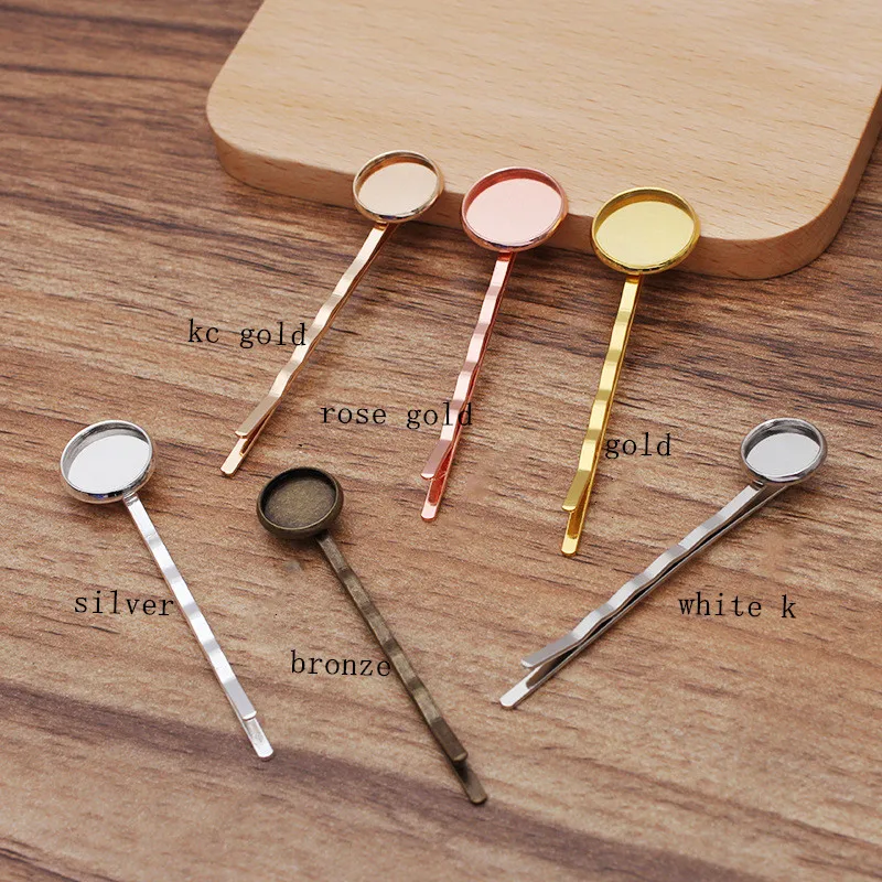 Шпилька для волос с кабошоном 100 шт. шпилька зажимы основа заготовки сделай сам