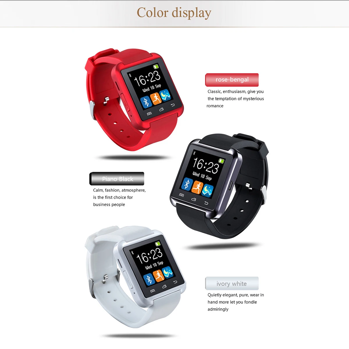 Умные часы U8 беспроводные наручные с сенсорным экраном умные поддержкой Bluetooth