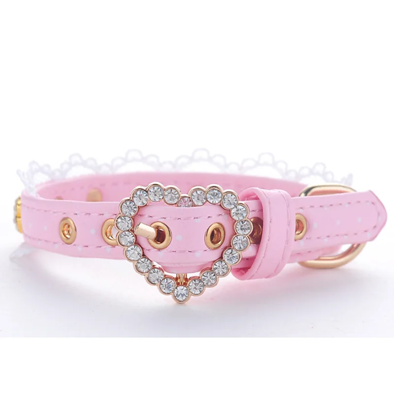 Горный хрусталь декоративные искусственная кожа ошейник для щенка Кристалл
