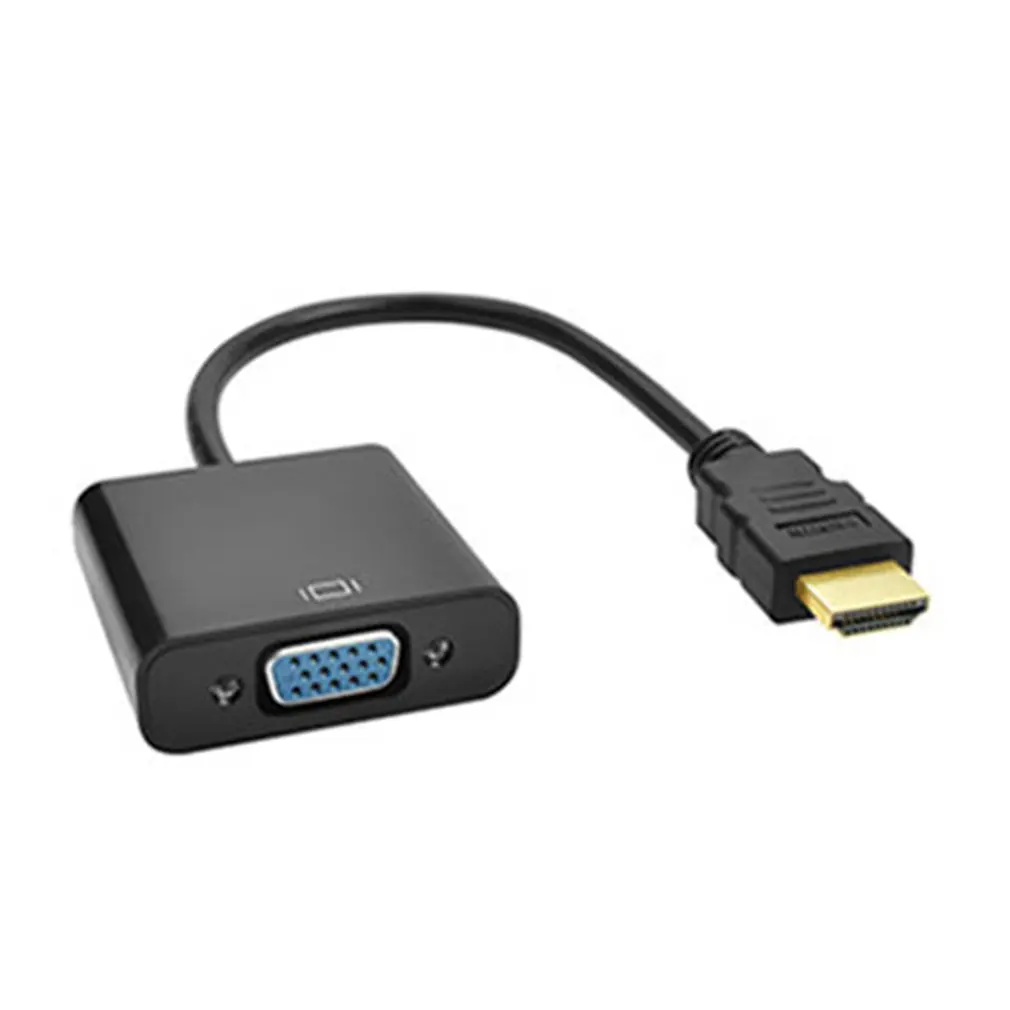 

HDMI to VGA without audio Patch cord with chip HD conversion cable Copper Plug and play Full compatibility Support 1080P