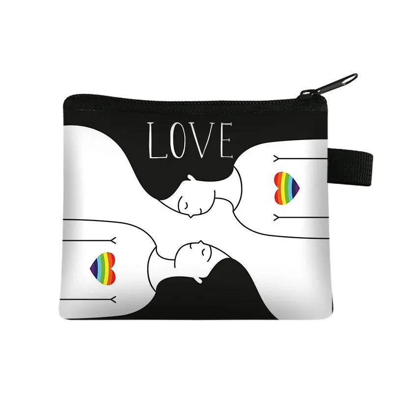 Кошелек для мелочи ЛГБТ Love Wins Радужный кошелек девушек бумажник кредитница на