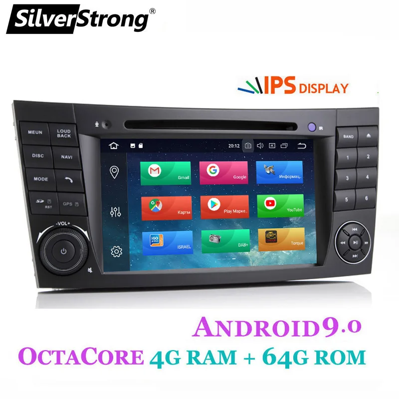 W211 8CORE-ZX5-4G64G SilverStrong 2Din ips Android9.0 4G 64GB W211 радиоприемник dvd-проигрыватель для автомобиля для Mercedes Benz e-класс W211 E200 E220 E300 E350 E240 E260 E280 - Цвет: W211 8CORE-ZX5-4G64G