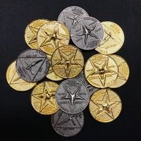 satanic lucifer morning star coin cosplay pentecost alloy metal coins fan collection gift costume props