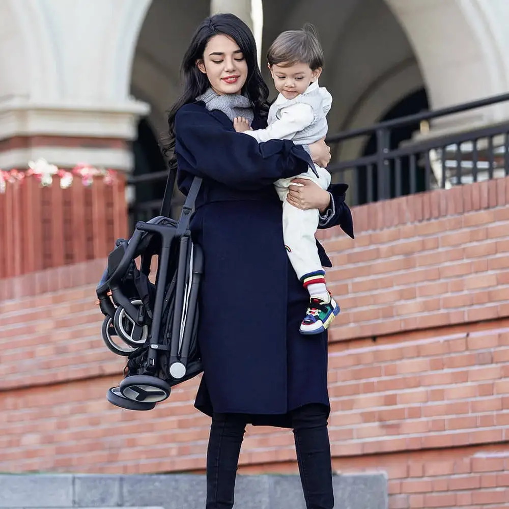 Прогулочная коляска XIAOMI Mitu складная с 4 колесами амортизация высокий ландшафт