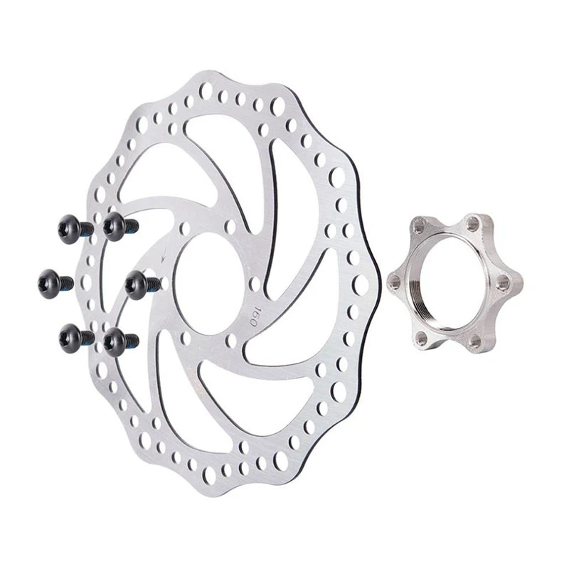 

New Bike Brake Disc Rotor 160mm Stainless Steel Road Bike Disc Brake Accessories with 48mm Flange Diagonal Hole