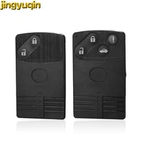 jingyuqin smart card key shell for mazda 5 6 cx 7 cx 9 rx8 miata mx5 uncut blade 24 buttons remote key fob case replacement