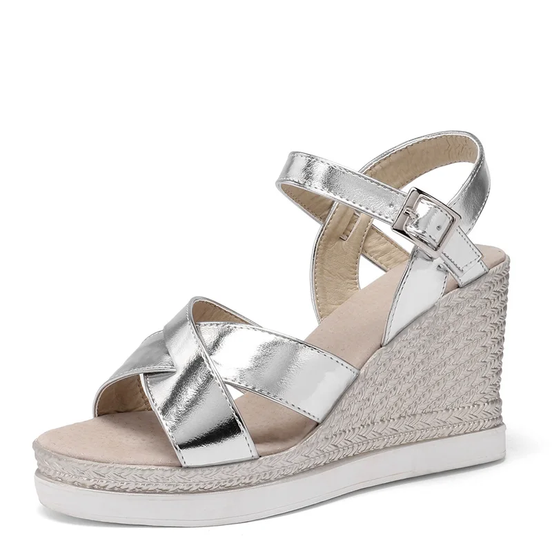 Модные женские босоножки на платформе Удобные летние танкетке для женщин