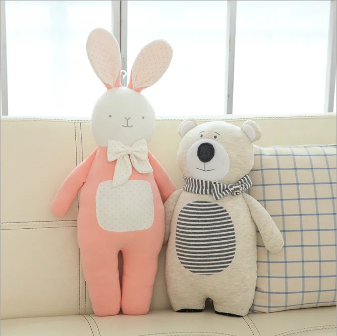 45 см мягкий медведь кролик зайчик строительные игрушки мультяшное животное