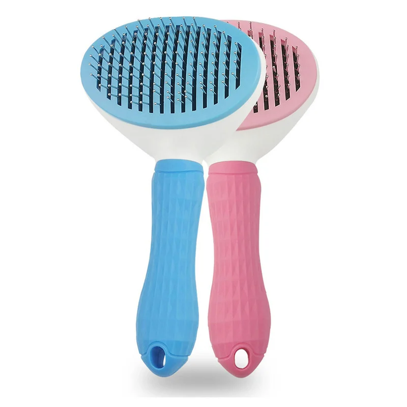 

Pets Slicker Brush Cat Grooming Massage Comb Dogs Self Clean Shedding Brush One Button Removes Tangled Hair Loose Undercoat Mats