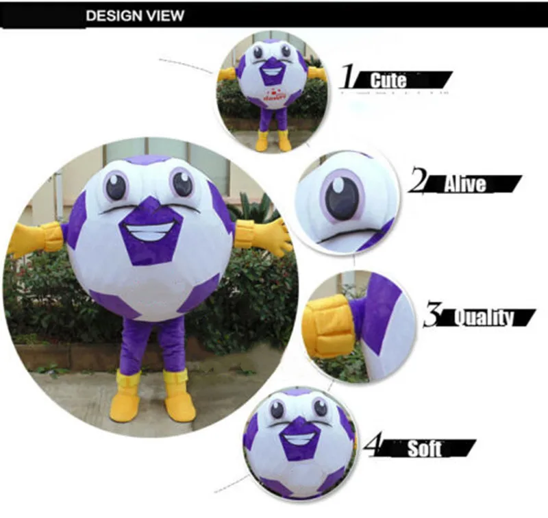 Soccer Football Mascot Costume Suits Cosplay Party Game Dress Outfits Advertising Carnival Halloween Xmas Easter Festival Adults |
