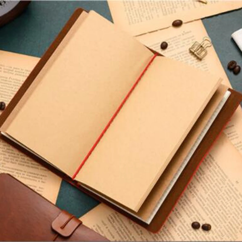 

Retro A6 Travel Journal Poratable Notepad Vintage Travel Notebook PU Leathre Notepads for business Men Women