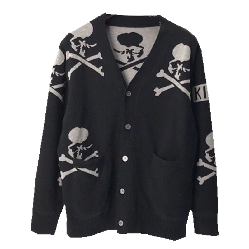 

New 2021 Men Luxury gentleman Cotton KITH Mastermind MMJ Skull Casual Sweaters Cardigan Asian Plug Size High quality Drake #C15