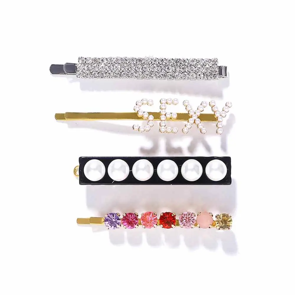 Best lady Trendy Hair Pins Sets For Women Wedding Korean Simulated Pearls Girls Party Bohemian Headwear Gifts Hair Accessories - Цвет: 5