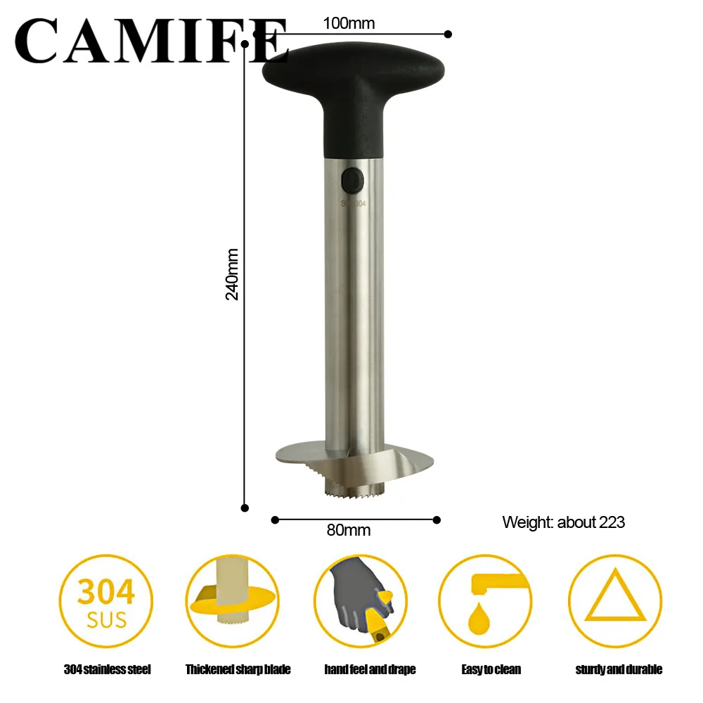 1 шт. Нержавеющая сталь инструмент для очистки ананасов ананас нарезки ананаса