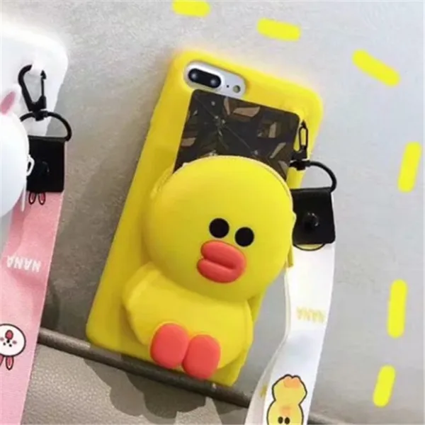 style 5 3D милый корейский Emoticon Пакет Медведь Кролик Сумочка с Тоторо чехол для iPhone X XS MAX XR 6 6s 7 8 Plus Мягкий силиконовый чехол - Цвет: style 5