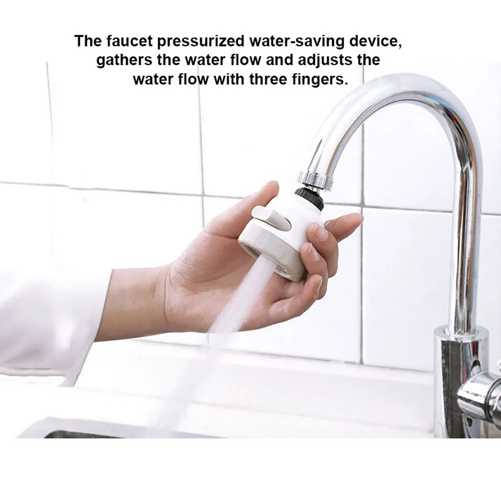 

Kitchen Faucet 360 Rotatable Bent Water Saving Tap Aerator Wash Face Diffuser Faucet Nozzle Filter Water Swivel Head Bubbler
