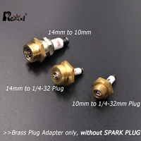 1 piece rcexl 14mm to 10mm 10mm to 14 32 14mm to 14 32 spark plug bushing adapter copper conversion