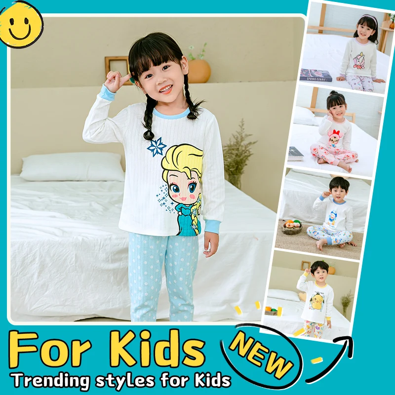 

2021 Autumn Children Pyjamas Kids Baby Pjs Girl Boys Cartoon Casual Homewear Long Sleeve Clothing Costume Sleepwear Pajamas Sets