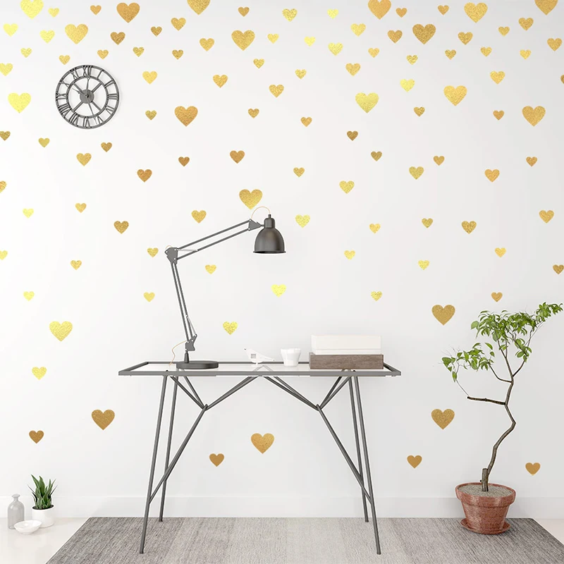 Виниловые наклейки на стену в форме сердца для детской комнаты маленькой девочки
