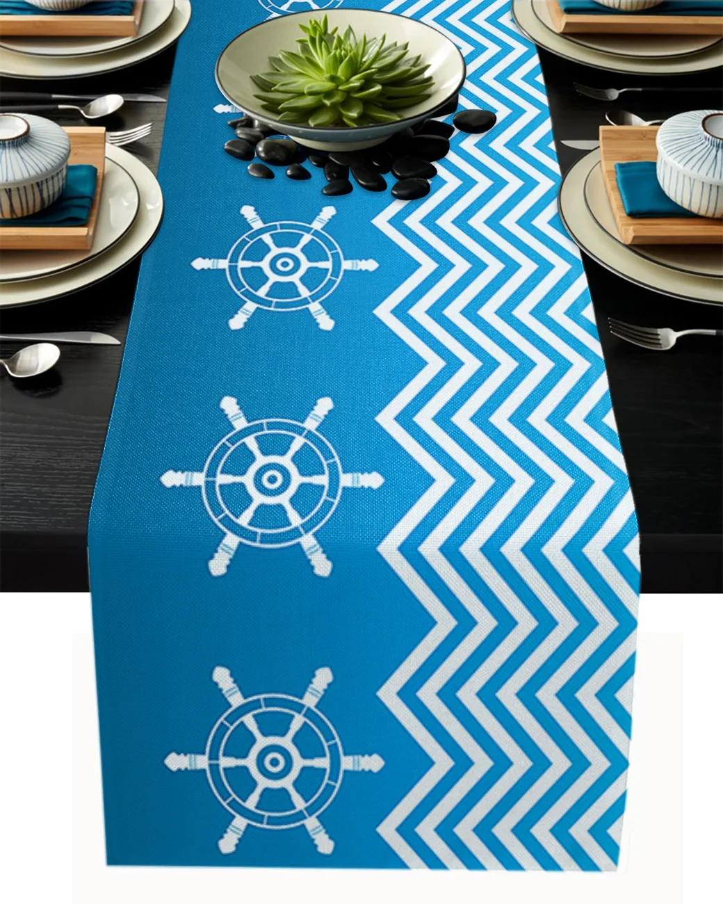 Настольная дорожка с волнистым и рулевым узором современные свадебные украшения