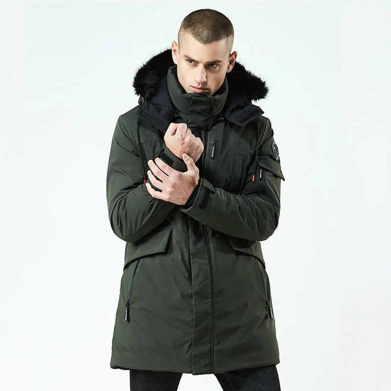 Новинка 2019 Зимняя Повседневная Длинная стильная куртка с капюшоном погоном