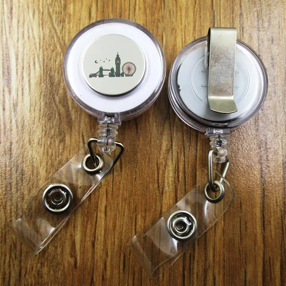 Лондонский Skyline ID Badge Reel подарок для Него/ее друга семьи выдвижной recoil id бейдж