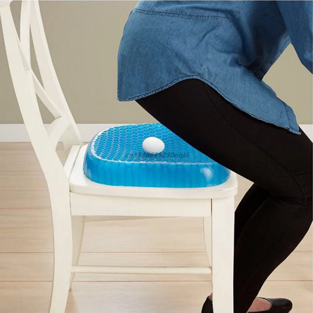 Автомобильная дышащая подушка для сиденья гелевая Подушка льда нескользящая