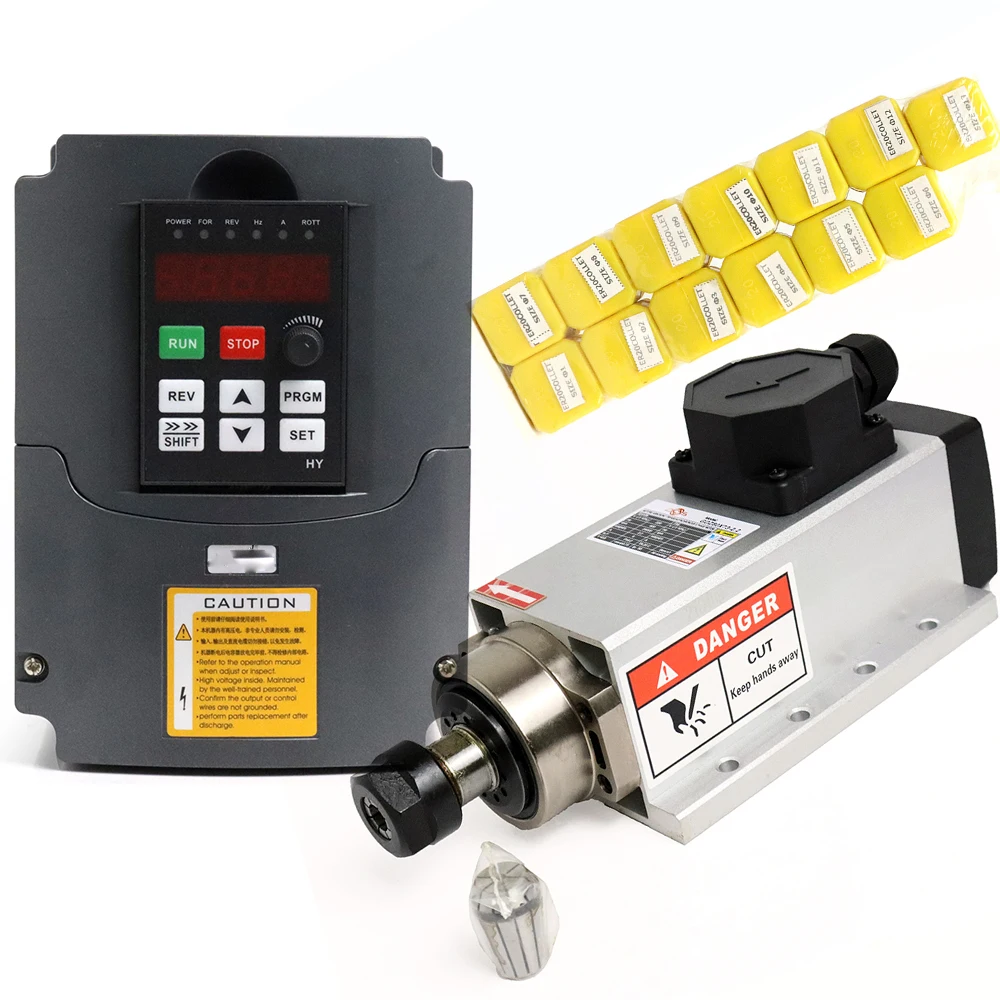 Бесплатная доставка квадратный шпиндель воздушного охлаждения с ЧПУ 220 В 380 2200