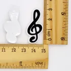 10 шт. DIY белыйкрасныйжелтый музыкальный символглазагитараавтомобильсобака мягкие аксессуары из ПВХ с плоской спинкой Рукоделие украшение для детского сада