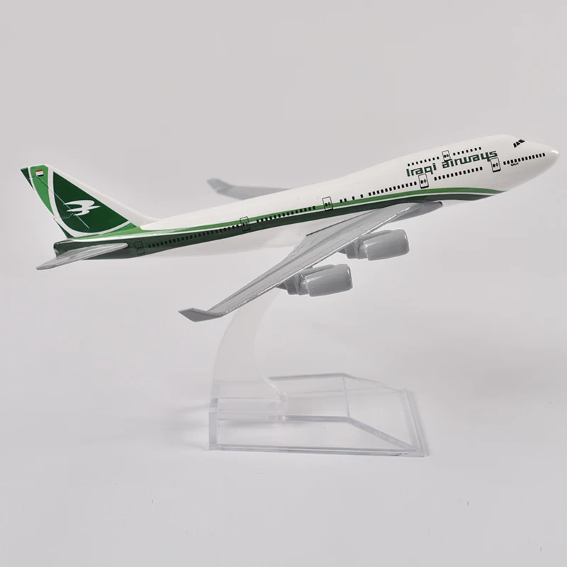 Иракские авиалинии Boeing 747 модель самолета JASON TUTU 16см, литой металл, масштаб 1:400, продажа с доставкой.