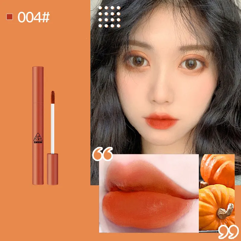 

1Pc Long-lasting Cosmetics Lip Stick Cream Matte Lip Gloss Waterproof Liquid Lipstick Makeup Silky Glosses Sexy Red Lipgloss