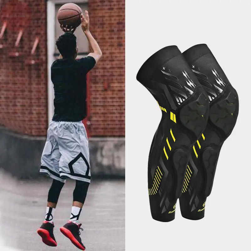 

Crazy basketball knee protection honeycomb anti collision knee leg sock long men's and women's summer protection