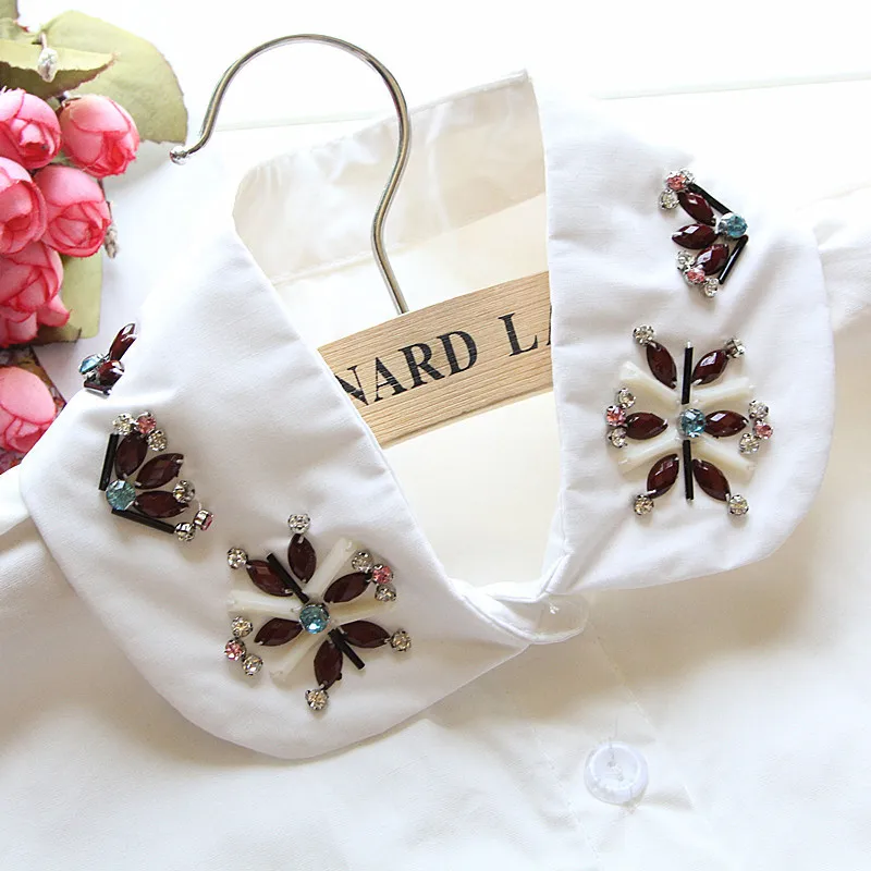 

Женская блузка со съемным воротником Sitonjwly, Деловая блузка со съемным воротником