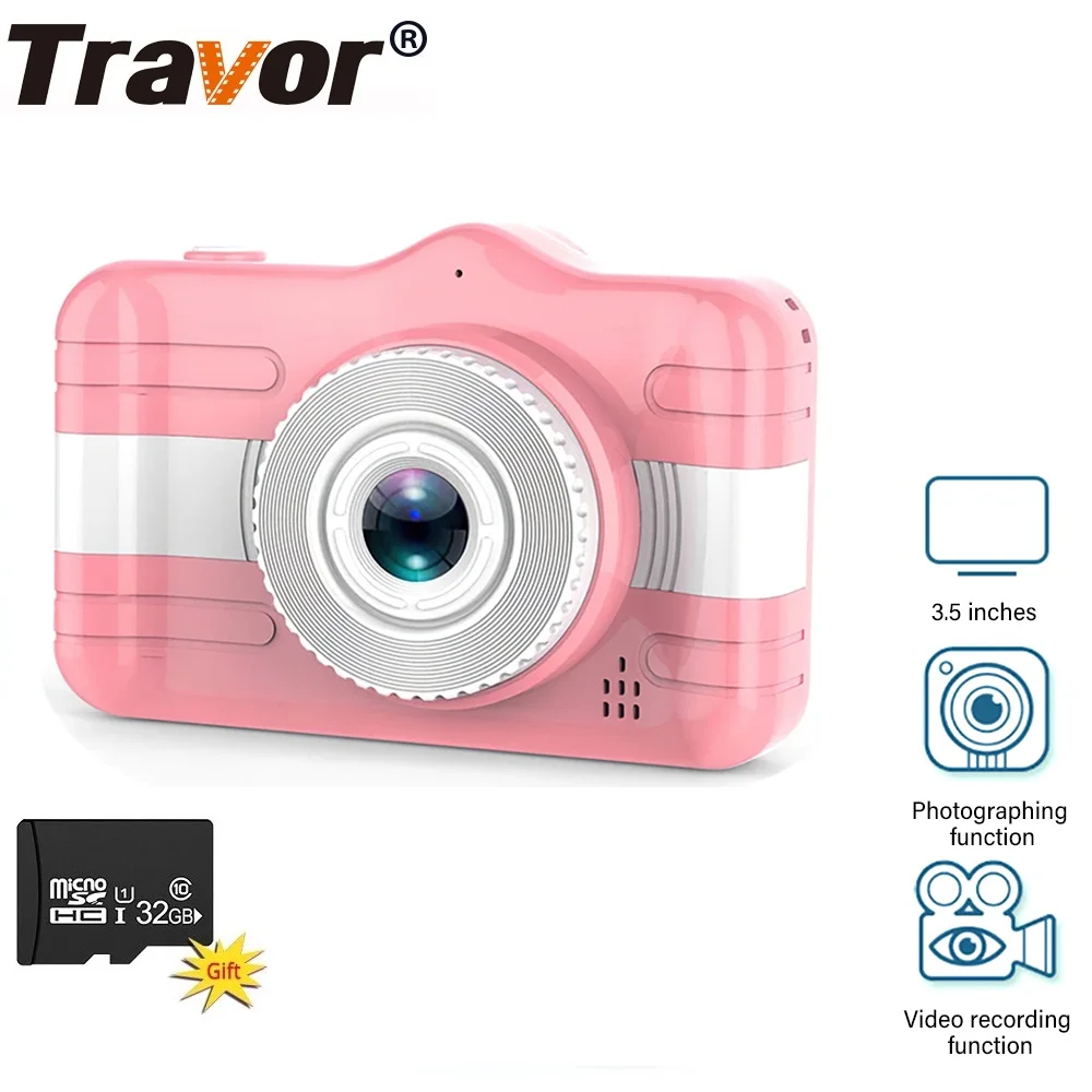 

Детская мини-камера TRAVOR, HD 1080P, 3,5 дюйма, с TF-картой на 32 ГБ