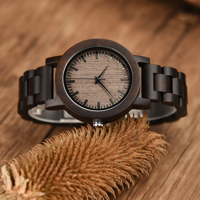 DODO DEER  Men's Watch Wooden Custom Engraving Logo Brand Name Wrist watches Male montre homme Fashion Simple Men's Watch