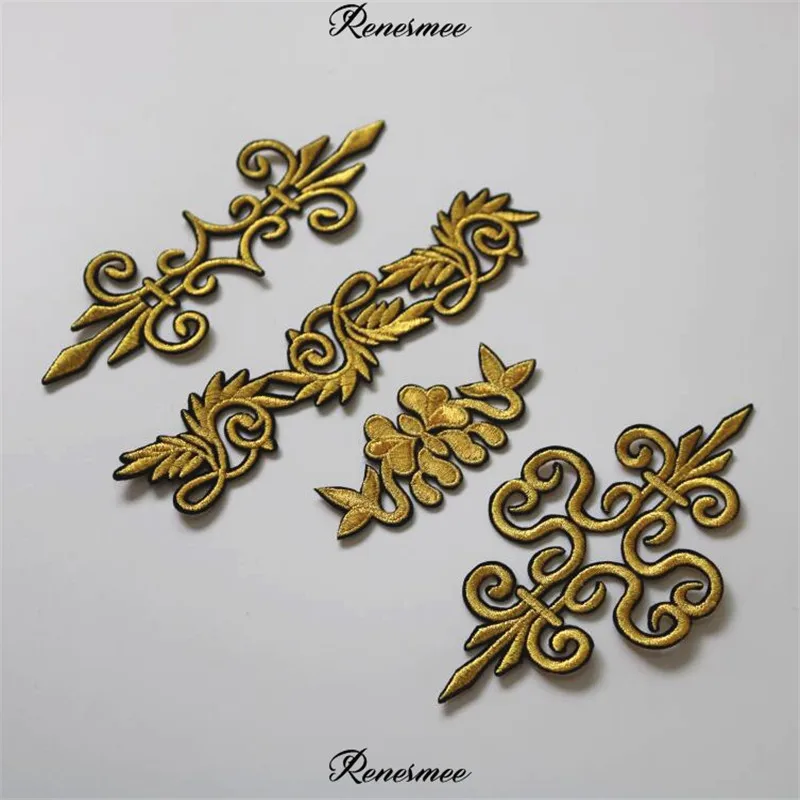 3 шт. Золотая аппликация одежды обувь вышивка патч Ткань стикер Железный на