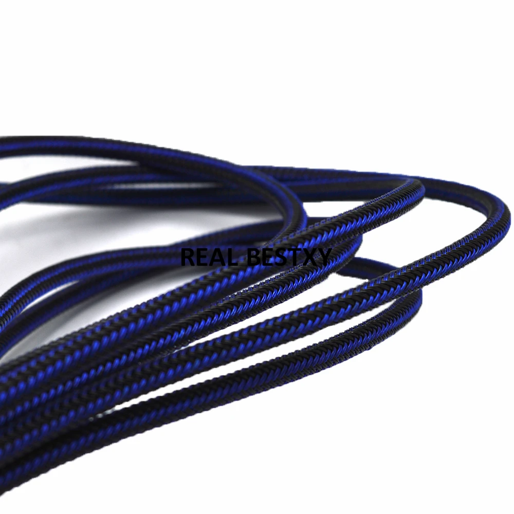 REAL BESTXY 5m/lot 6mm black blue braided stainless steel strings cords for bracelet making jewelry diy findings | Украшения и