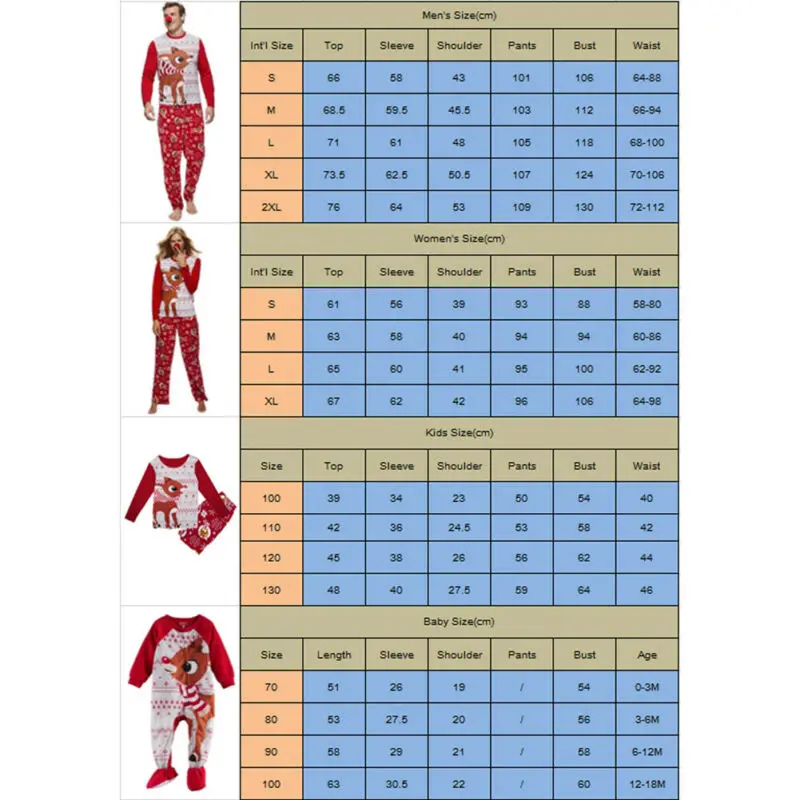 Семейные комплекты Рождественский пижамный комплект из хлопка для взрослых