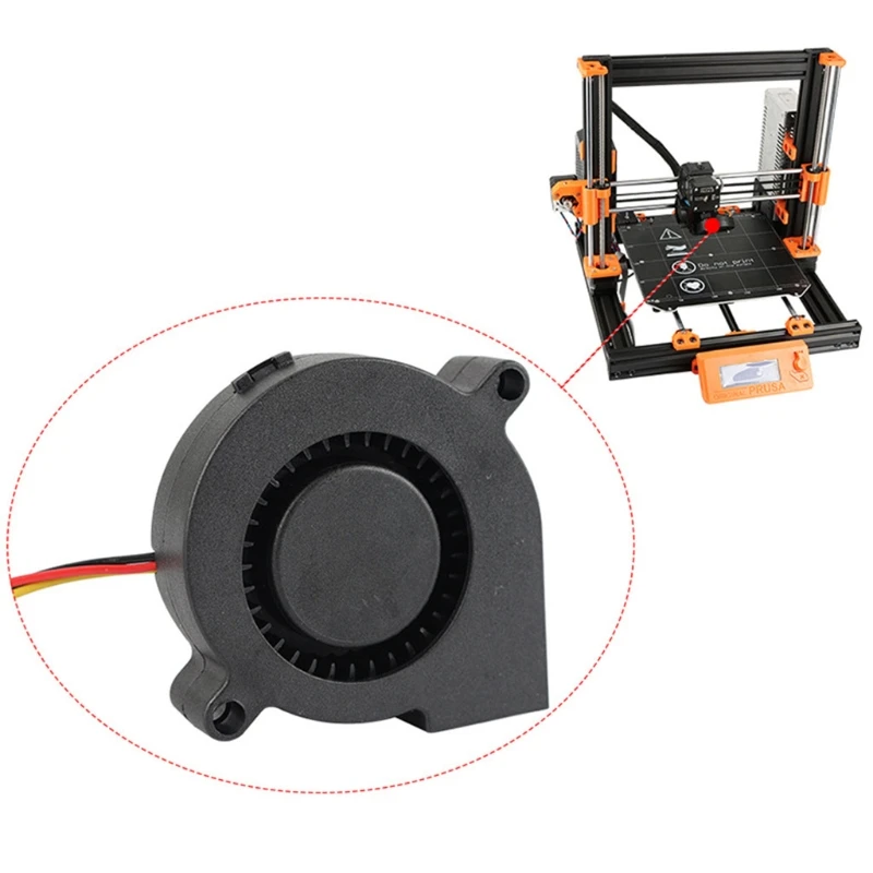2Pcs Prusa I3 Mk3 DC 5V 2Pin Dual Ball/Sleeve Bearing Brushless Cooling Turbine Blower Fan1.97X1.97in 3D Printer Cooler - купить по