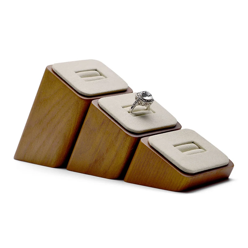 Oirlv Solid Wood Jewelry Display Stand Set Props Ring Necklace Bracelet Earrings Jewelry Counter Jewelry Display Stand