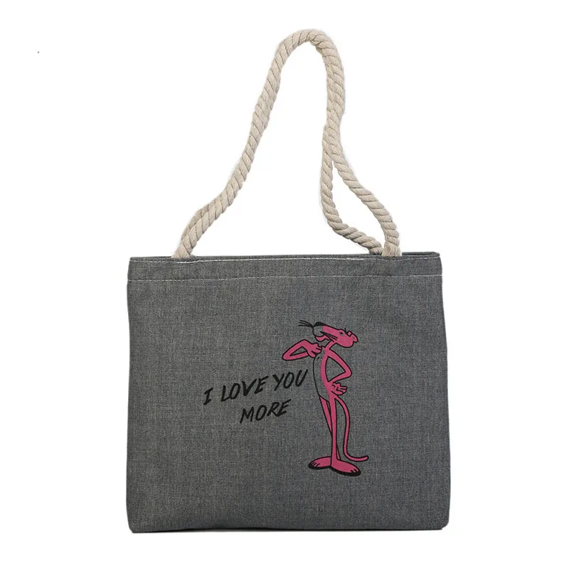 Холщовая Портативная сумка для покупок на одно плечо с принтом портативная