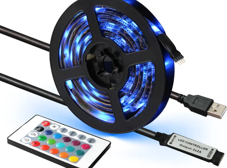5 В USB Светодиодная лента 5050 RGB светодиодная полоса освещения Bluetooth IP65 гибкая ТВ