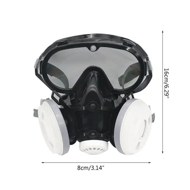 

Industrial Dustproof Mask Anti-dust Anti-Toxin Goggle Eyes Nose Mouth Protection