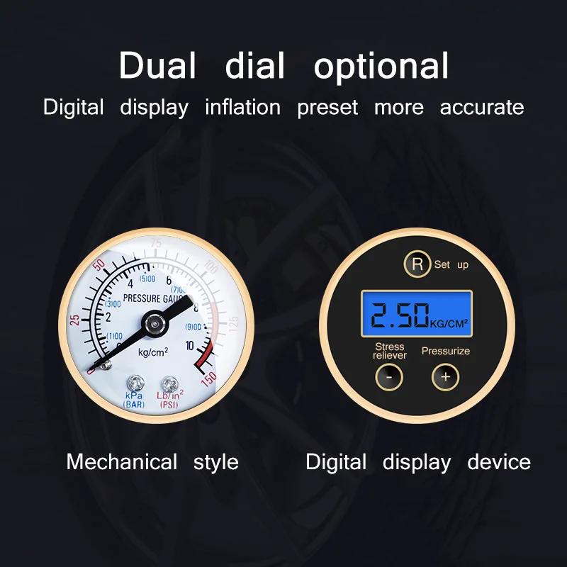 

ALLOMN Car Air Compressor 12V Protable Electric Car Air Pump Tire Inflator Pumb Auto Tyre Pumb for Car Motorcycle Bicycle